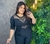 Body Plus Size 3/4 Modelador com Renda e Pedraria Preta G2 Veste do 46 ao 52 Kesia na internet