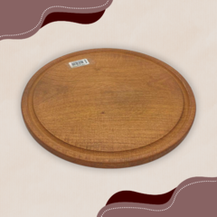 Plato de Madera Pizzero con Ranura 30cm - comprar online