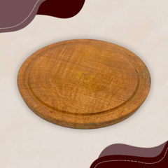 Plato de Madera Pizzero con Ranura 33cm