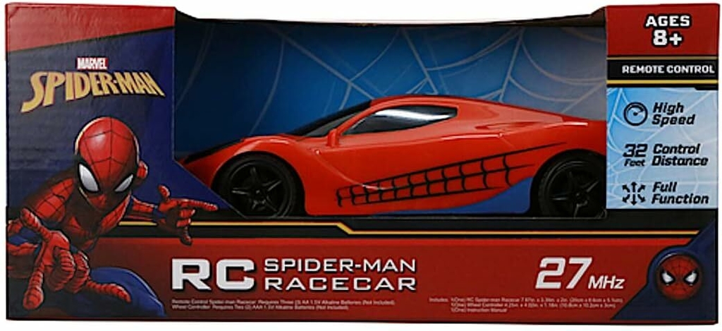 Carro de Controle Remoto Homem Aranha High Speed 3 Funções Preto e