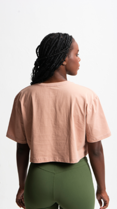 Camiseta Cropped - Nude na internet