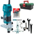 COMBO TUPIA 6 MM (1/4) 530W 3709 110V + JG DE FRESA + CAIXA 14 POL. - MAKITA