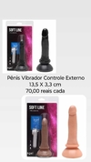 Penis Vibrador com controle 17 cm