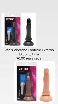 Penis Vibrador com controle 17 cm