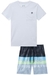 Conjunto de Camiseta Branca e Bermuda em Nylon Luc.Boo - loja online