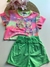 Conjunto Infantil Kukie Blusa E Short Barbie - Verão