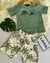 CONJUNTO INFANTIL CAMISETA COQUEIROS E BERMUDA MOLETOM - comprar online