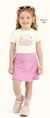 Conjunto Menina Blusa em Cotton e Shorts e Saia em Moletinho