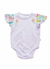 Body Infantil Bebê Menina Estampa Mar de Flores – Tam. 3 a 18 meses – Branco - comprar online