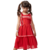 VESTIDO VERMELHO COM PASSAMANARIA KIDS UNICA