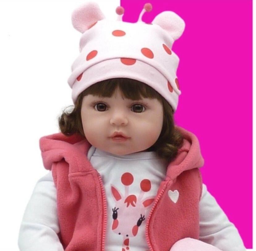 Boneca Bebe Reborn Silicone Girafinha