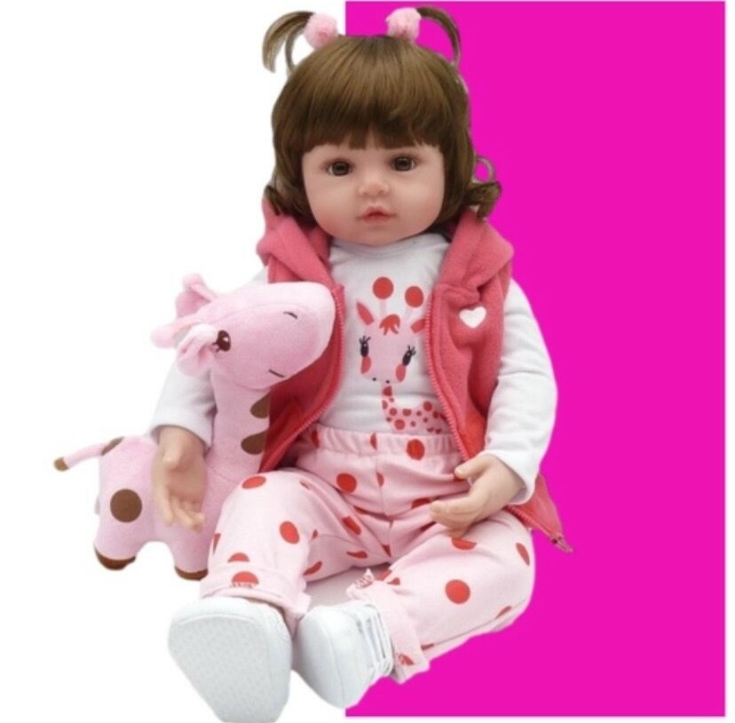 Boneca Bebe Reborn Silicone Girafinha