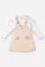 CONJUNTO BLUSA E SALOPETE INFANTIL MENINA (OFF WHITE) UP BABY