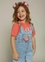 Jardineira Jeans Infantil Menina Floresta Mágica Alphabeto