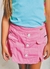 Short Saia Infantil Sarja Borbohouse – Tam. 1 a 10 anos – Rosa