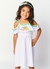 Vestido Infantil Meu Cajuzinho – Tam. 1 a 10 anos – Branco