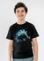 Camiseta Infantil Menino Estampa Dinossauro – Tam. 10 a 16 anos – Preto