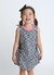 Vestido Infantil Menina Estampa Pop Cat - Tam. 1 a 10 anos – Preto e Branco