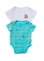 Kit Infantil Bebê Menino Body + Body Estampa Carrinhos– Tam. 0 a 3 meses – Branco e Azul