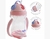 COPO COM ALÇA PARA BEBÊ COM CANUDO EM SILICONE 300 ML BUBA - ROSA - comprar online