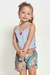 Conjunto Infantil Menina Top + Short Estampa Esconde, Esconde No Jardim