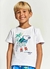 Camiseta Infantil Menino Estampa Brincando Com Dino