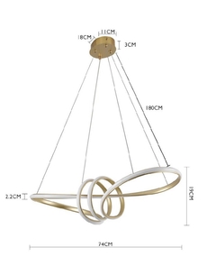 PENDENTE LED BIE BRONZE 3000k na internet