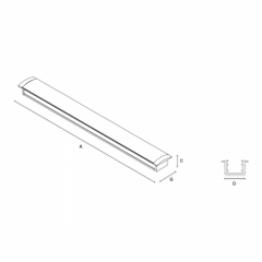 PERFIL LED SLIM EMBUTIDO 100cm 9w/m na internet