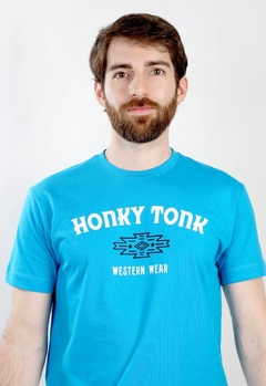 Camiseta Honky Tonk - Indian Butterfly- Azul