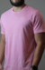 Camiseta básica 100% Algodão Rosa Estonada