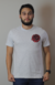 Camiseta com Rosa Cor Cinza Gelo Mescla - comprar online