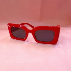 Lentes Alargado Rojo