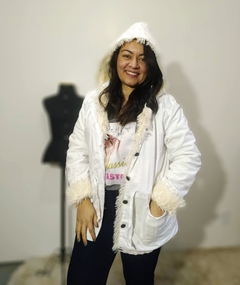 Parka em Sarja Forrada com Pelo Interna - comprar online