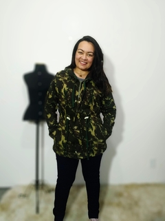 Parka em Moletom Camuflada na internet