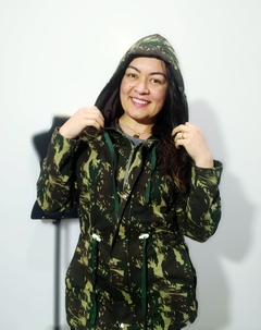 Parka em Moletom Camuflada - comprar online