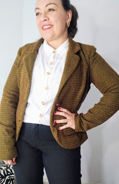 Blazer Vintage de Lã Tweed Sofia - Priscila Vignol Store