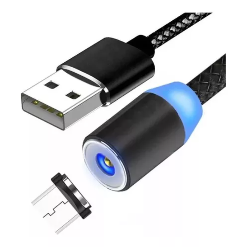 Cable de carga magnético 3 en 1 - Cable Statik 360​° + 180° - Cable USB  Android + IOS - Micro Usb + Usb tipo C + cabezal compatible con iPhone. - Carga  Rápida - Alta resistencia (2) : : Informática