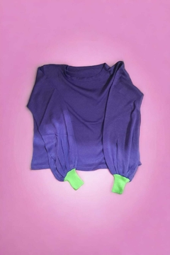 Blusa tricot punho color - comprar online