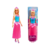 Muñeca Barbie Fantasía Princesa Vestido Azul Y Rosa