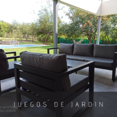 Juego de Jardín con sillón de tres cuerpos