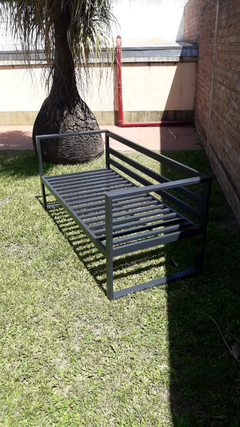 Juego de jardín con sillón de dos cuerpos