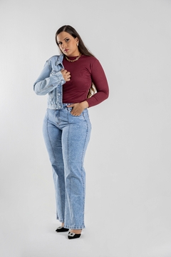 Calça wide leg friso - loja online