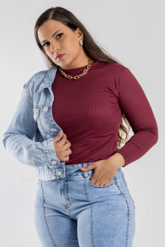 Blusa canelada manga longa - comprar online