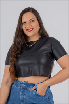 CROPPED TSHIRT COURO FAKE