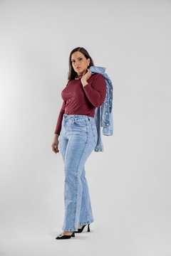 Calça wide leg friso - comprar online