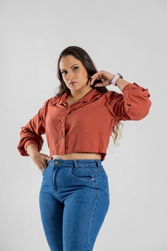 Camisa cropped viscolinho - comprar online