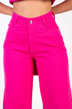 Calça Rosa Wide Leg Jeans - loja online