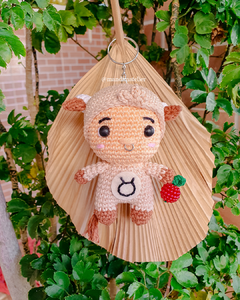 Chaveiro Amigurumi: Signo - Touro