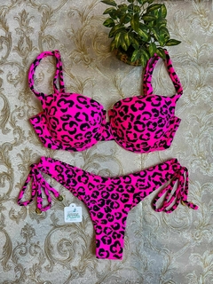 Biquíni Liz Animal Print Rosa Neon