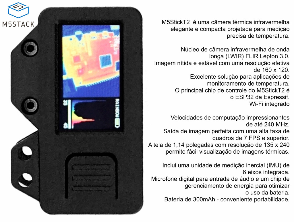 M5STACK M5StickT2 ESP32 Thermal Camera Development Kit (Lepton 3.0) , K016-T2 - comprar online